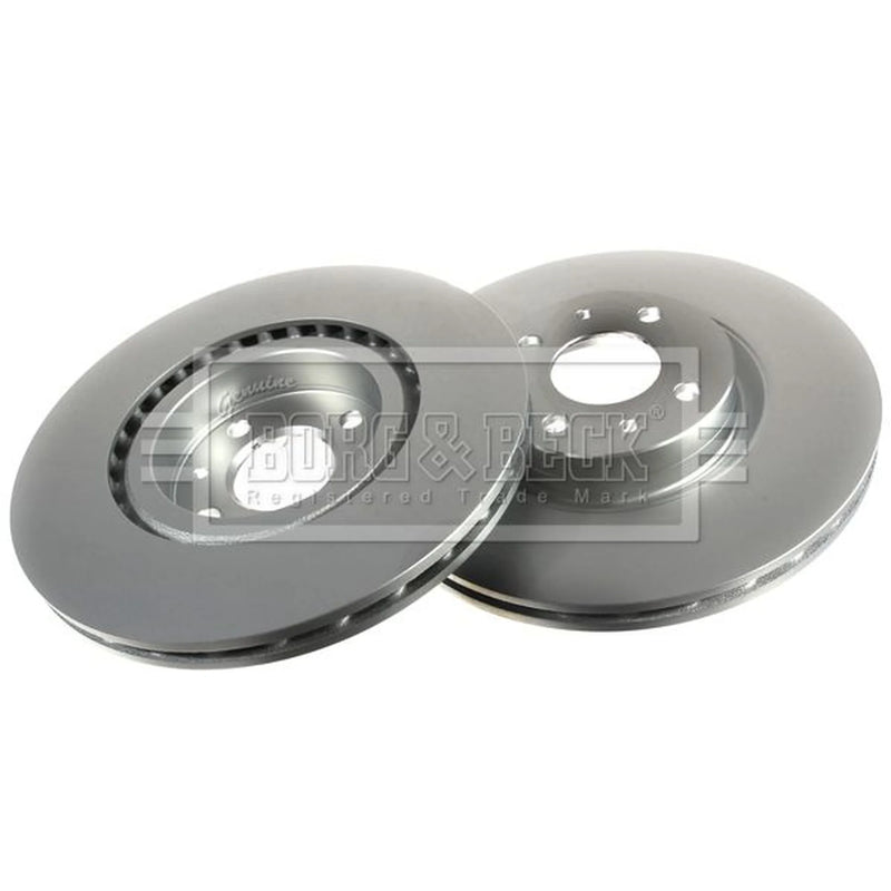 Borg & Beck Front Brake Vented Discs & Pads fits Fiat Idea 2005 on 1.3