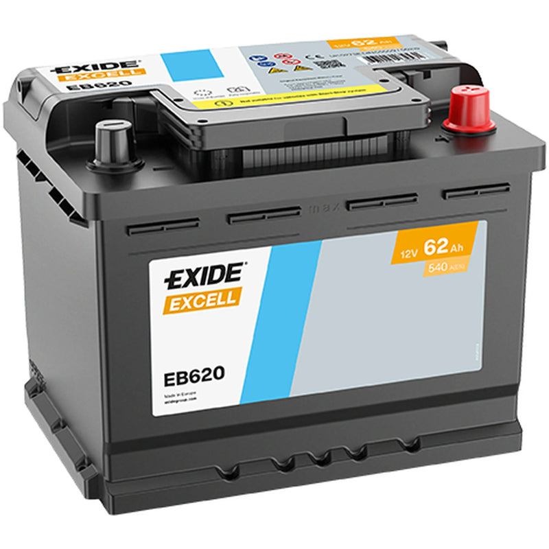 Exide Battery 12V 62Ah 540A EB620