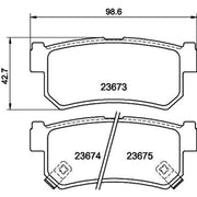 Mintex Rear Brake Pad Set fits Daewoo Rexton 2002 on 2.9 3.2
