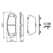 Bosch Front & Rear Pads fits Subaru Forester 2002-2005 2.0