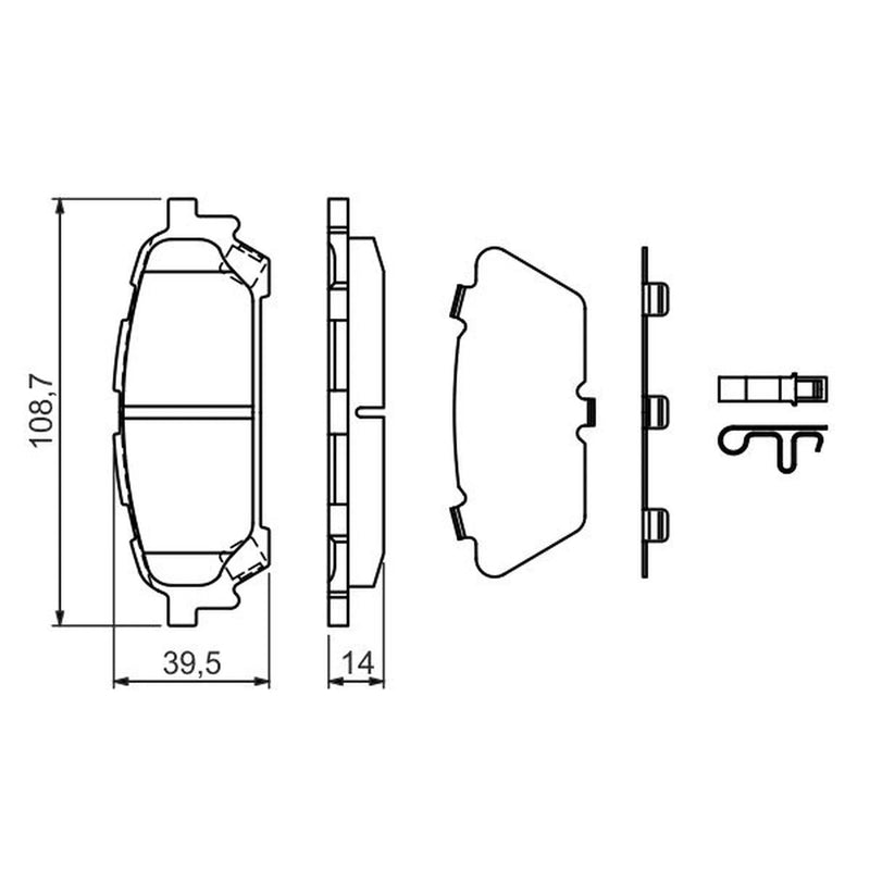 Bosch Front & Rear Pads fits Subaru Forester 2002-2005 2.0