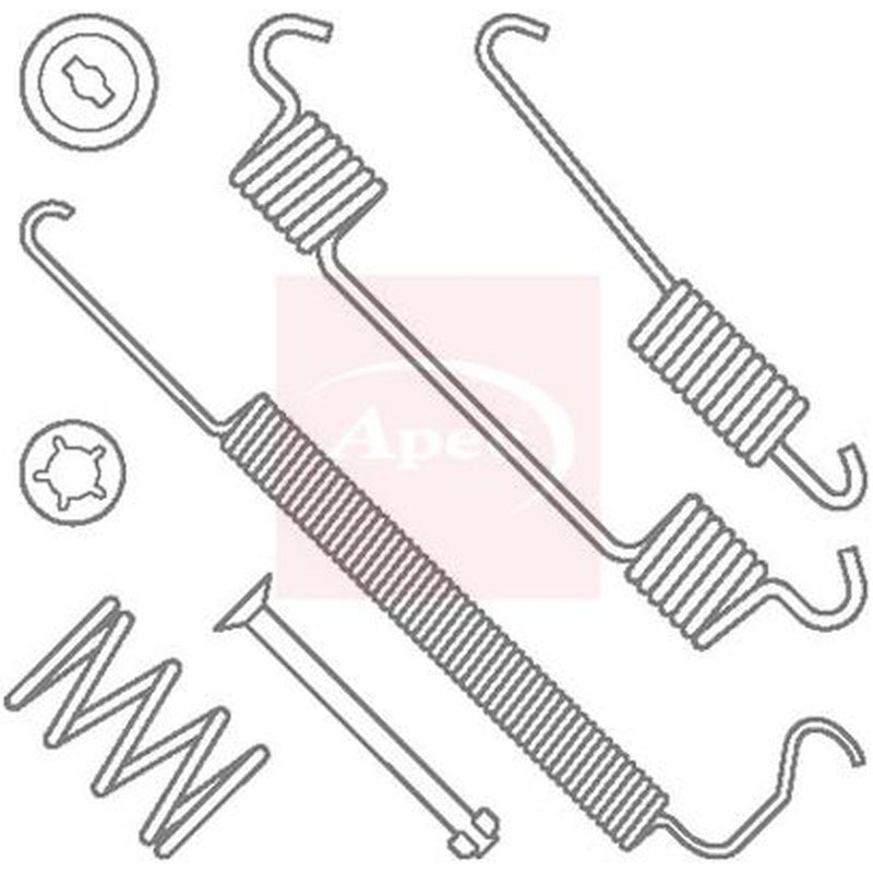 Apec Brake Shoe Accessory Kit Rear fits Chevrolet Aveo 2011-2015 1.2 1.3 1.4