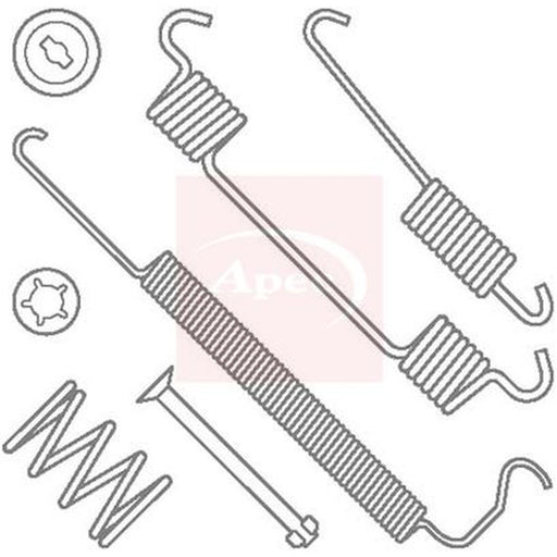 Apec Brake Shoe Accessory Kit Rear fits Chevrolet Aveo 2011-2015 1.2 1.3 1.4