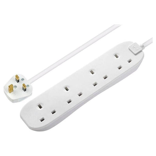 Masterplug Extension Lead 240V 4-Gang 13A White 5m Masterplug - NN4 Online