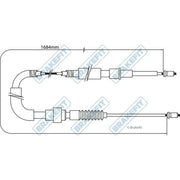 Apec Handbrake Cable Right Rear BBC3401