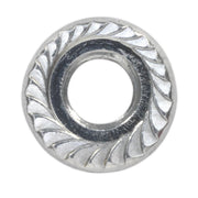 Sealey Flange Nut Serrated M5 Zinc DIN 6923 Pack of 100 FN5 Sealey  - Dynamic Drive