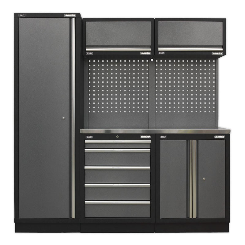 Sealey Superline Pro 2.0m Storage System Stainless Worktop APMSSTACK02SS Sealey - Dynamic Drive