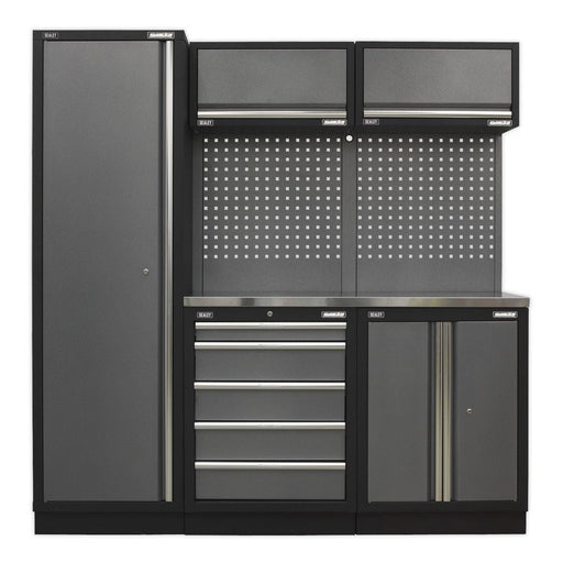 Sealey Superline Pro 2.0m Storage System Stainless Worktop APMSSTACK02SS Sealey - Dynamic Drive