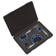 Sealey Micrometer Set 3pc Metric AK9651M Sealey - Dynamic Drive