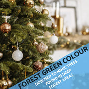 Dellonda Artificial 6ft/180cm Hinged Christmas Tree with 1000+ PE/PVC Tips Dellonda - Dynamic Drive