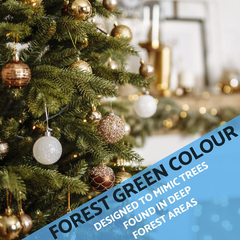 Dellonda Artificial 6ft/180cm Hinged Christmas Tree with 1000+ PE/PVC Tips Dellonda - Dynamic Drive
