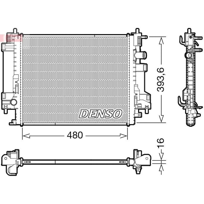 Denso Engine Radiator fits Renault Twingo III 2014-2024 1.0