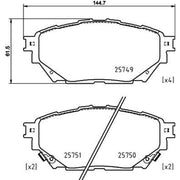 Mintex Rear Brake Pad Set fits Fuso (Mitsubishi) Canter VII 2004 on