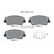 Textar Front Brake Pad Set 2284101
