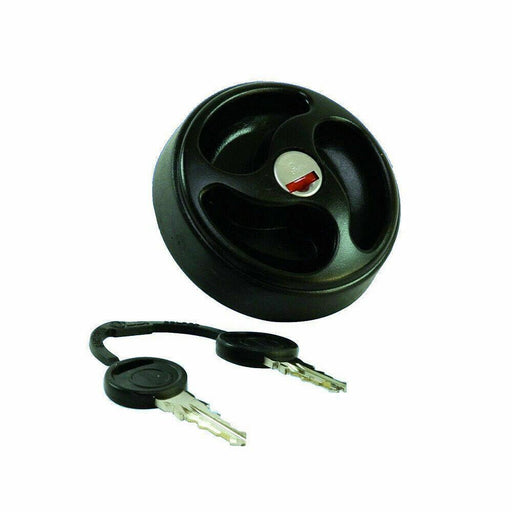 Black Lockable Water Tank Filler Cap with Keys - ES2150 - Caravan / Motorhome PLS - Dynamic Drive