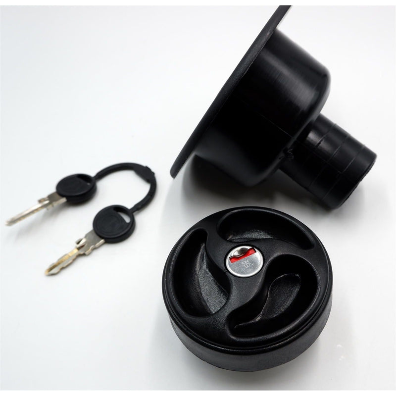 Black Water Inlet Hatch 40mm w/ Locking Filler Cap 78mm Motorhome Caravan Boat Crusader - Dynamic Drive