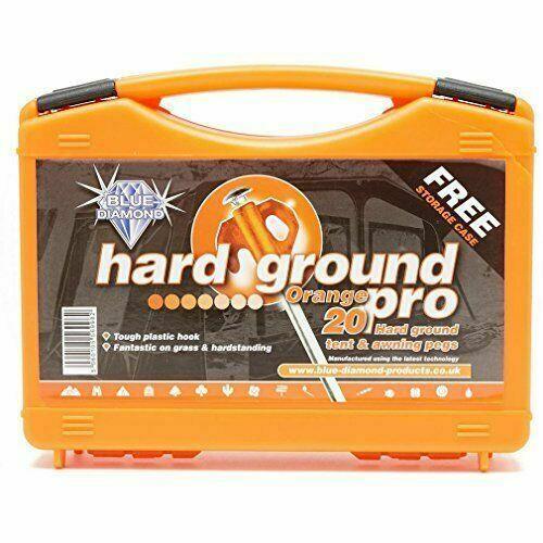 Blue Diamond Tent Awning Camping Heavy Duty Hard Ground ORANGE Pegs Pro- 20 Pack Blue Diamond - Dynamic Drive