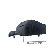 OLPRO Breathable Waterproof 4Ply Caravan Cover with Free Hitch Cover Black Olpro - Dynamic Drive