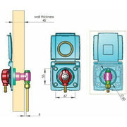 Bullfinch Caravan Black BBQ Gas point and Quick Release Plug in tail connector Bullfinch - Dynamic Drive