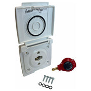 Bullfinch Caravan White BBQ Gas point and Quick Release Plug in tail connector Bullfinch - Dynamic Drive