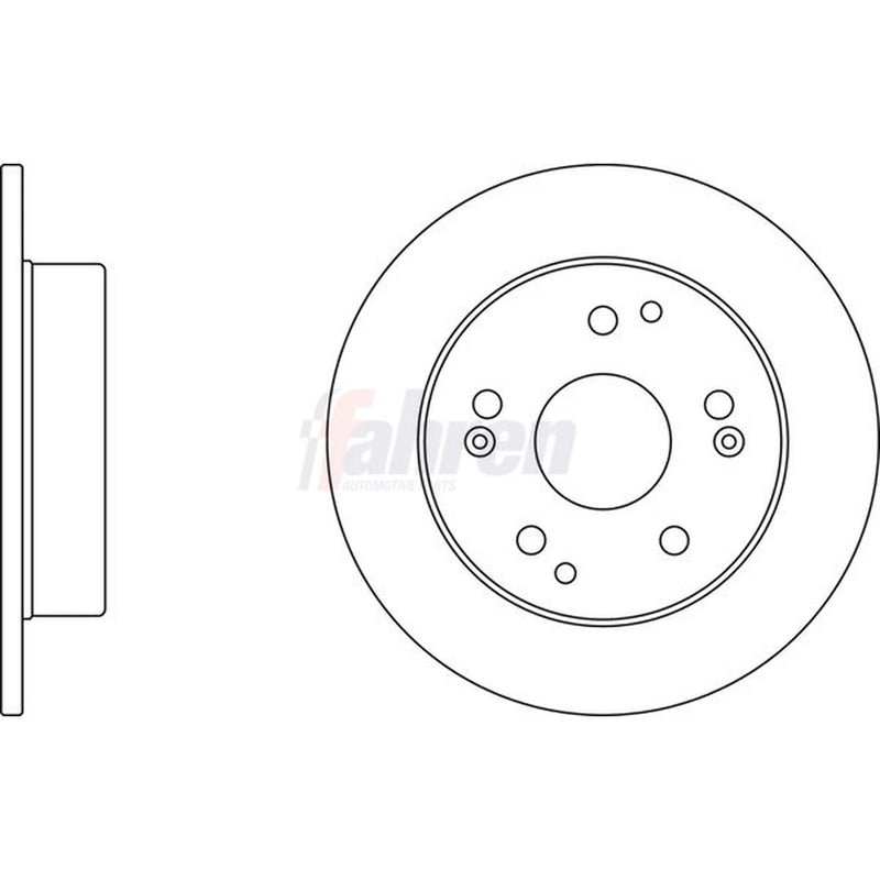 Fahren Front & Rear Brake Discs & Pads fits Honda Civic VII 2001-2005 2.0