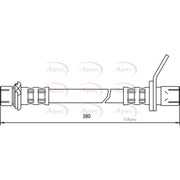 Apec Brake Hydraulic Hose Line Rear Right fits Toyota Avensis 1997-2003