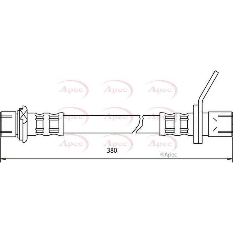 Apec Brake Hydraulic Hose Line Rear Right fits Toyota Avensis 1997-2003