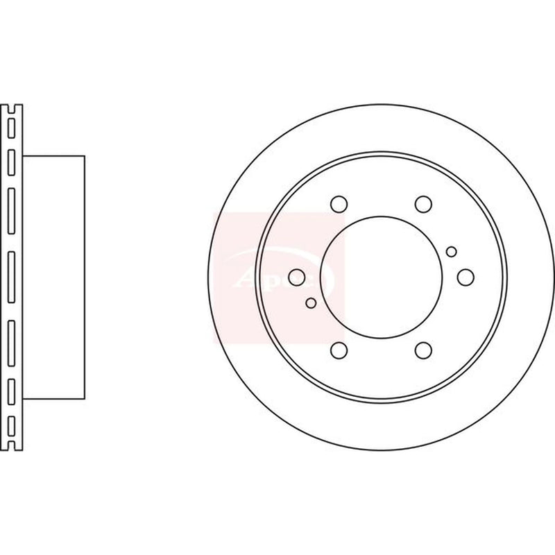 Apec 2 x Vented Rear Brake Discs DSK2331-x2