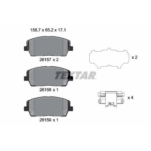 Textar Front Brake Pad Set 2615701