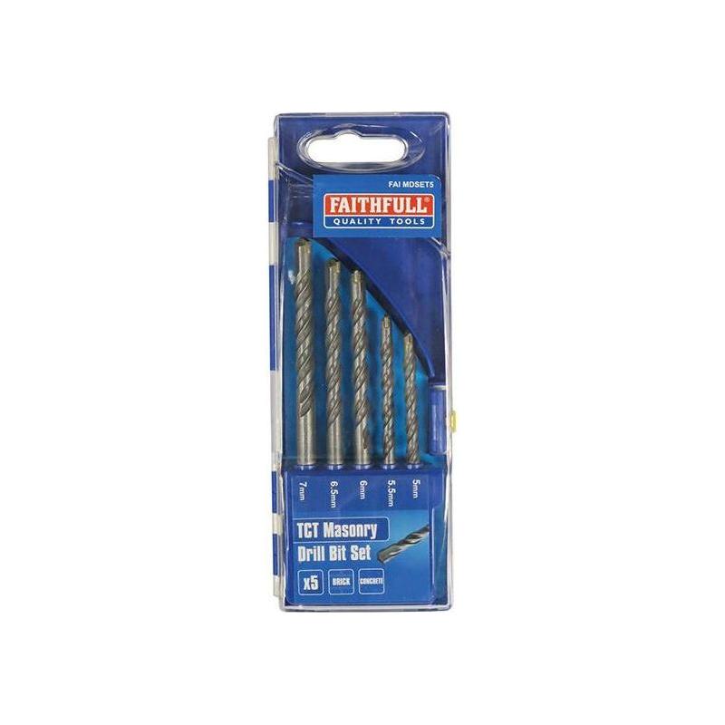 Faithfull Standard Masonry Drill Set, 5 Piece Faithfull - NN4 Online