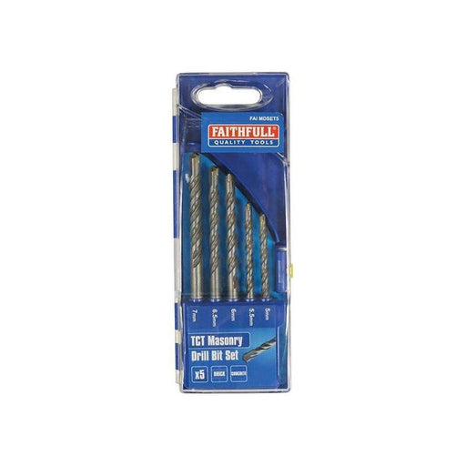 Faithfull Standard Masonry Drill Set, 5 Piece Faithfull - NN4 Online