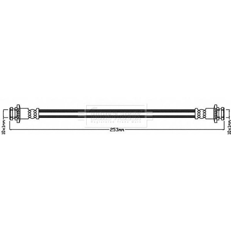 Borg & Beck Brake Hydraulic Hose Line inner BBH8423