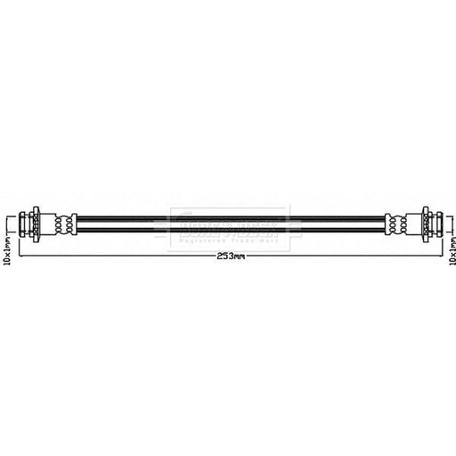 Borg & Beck Brake Hydraulic Hose Line inner BBH8423