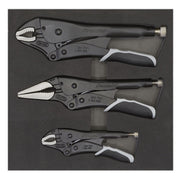 Sealey Locking Pliers Set 3pc Quick Release Black Series AK6863B Sealey - Dynamic Drive