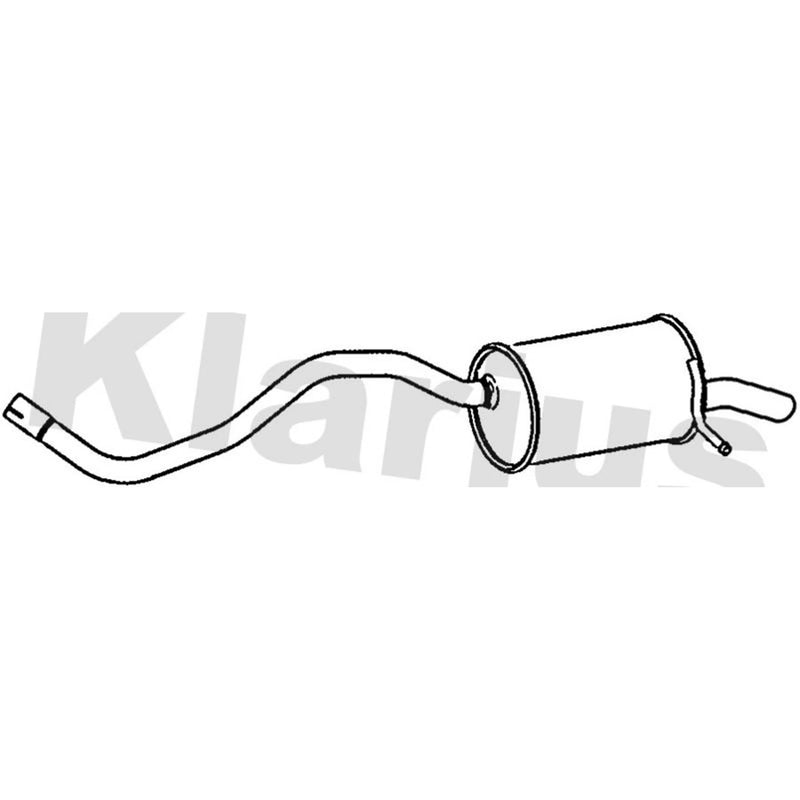 Klarius Box With Tail Pipe Rear fits Renault Captur I 2013-2019 0.9