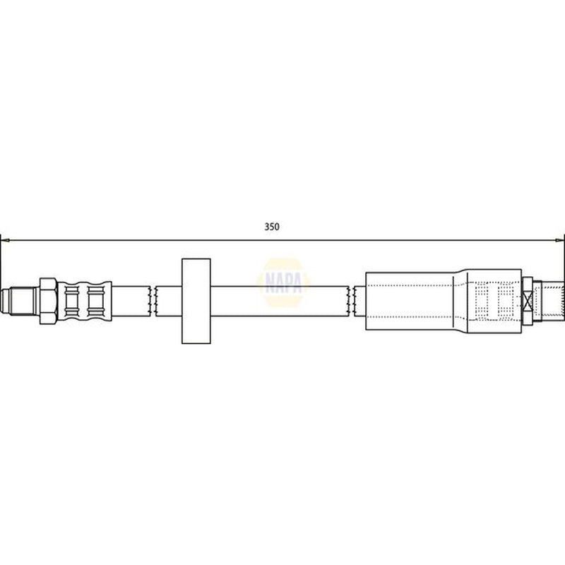 NAPA Brake Hydraulic Hose Line Rear fits Audi A6 Allroad C6 2006-2011
