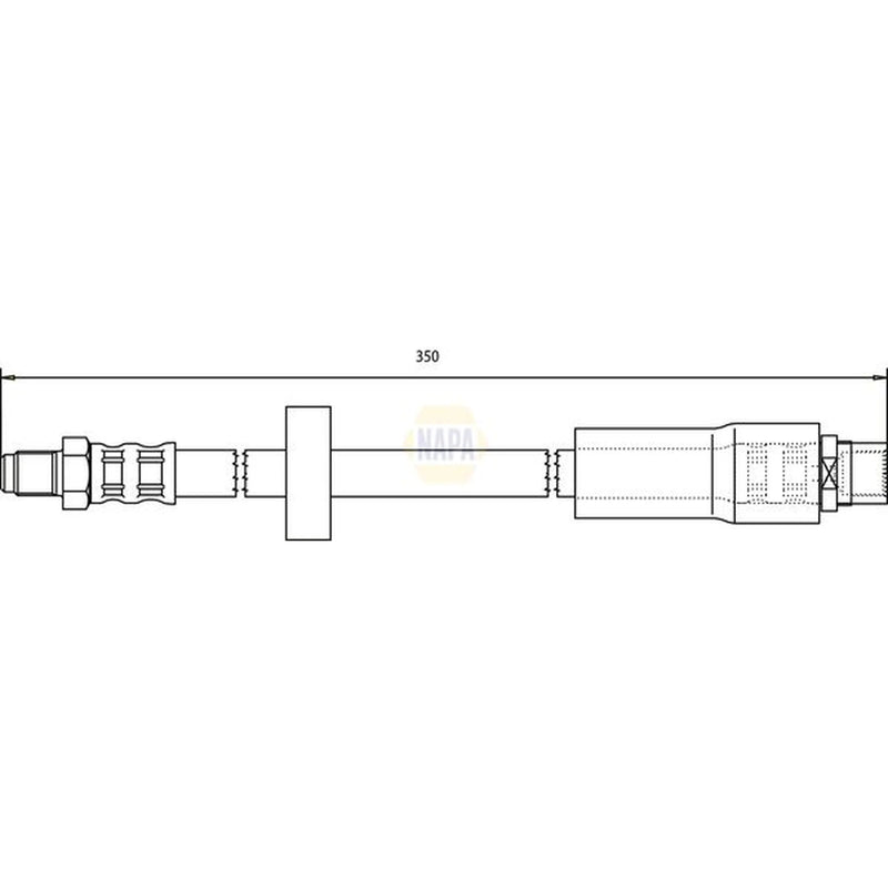 NAPA Brake Hydraulic Hose Line Rear NBH1154