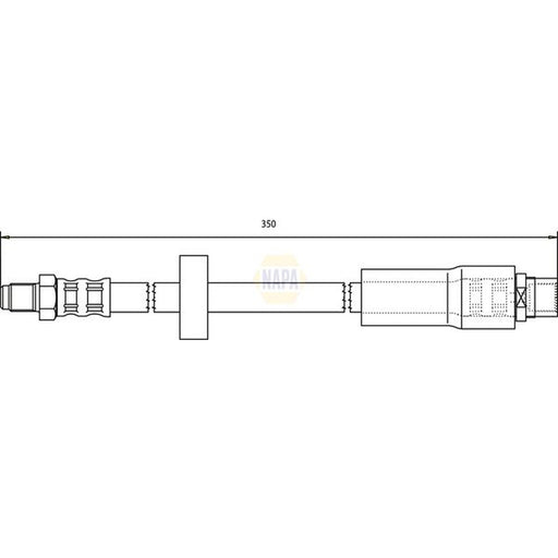 NAPA Brake Hydraulic Hose Line Rear fits Audi A6 Allroad C6 2006-2011