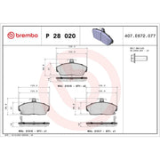 Brembo Front & Rear Pads fits Honda Civic VI Fastback 1997-2001 1.5