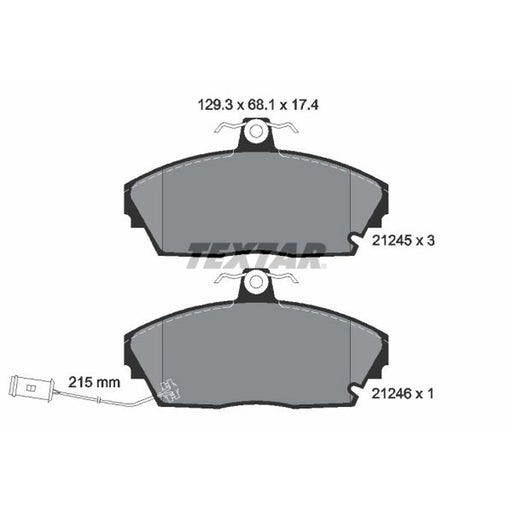 Textar Front Brake Pad Set 2124501