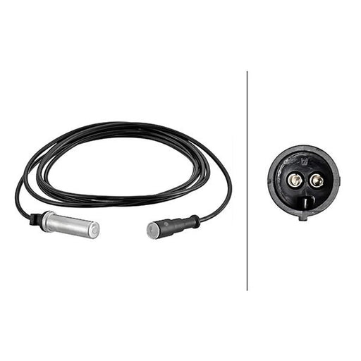Hella ABS Wheel Speed Sensor Rear Right fits Mercedes-Benz Actros 1996-2002