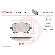 Brembo 4 x Rear Brake Pad Set fits Audi A6 C6 2008-2010