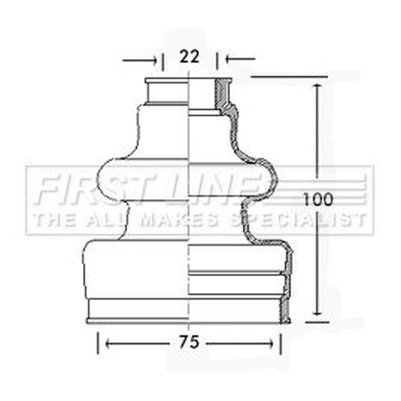 First Line Drive Shaft Bellow Kit Front Left fits Citroën Bx 1982-1994 1.8 1.9