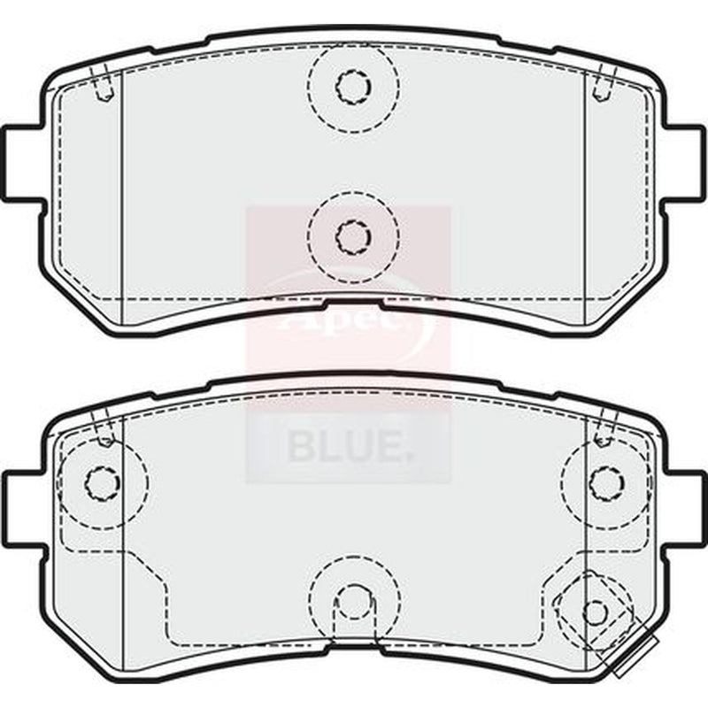 Apec Front & Rear Pads fits Kia Rio II 2008-2011 1.5