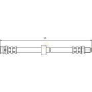 NAPA Brake Hydraulic Hose Line Rear fits Ford Tourneo Connect 2002-2013 1.8