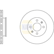 NAPA 2 x Vented Brake Discs fits Hyundai Getz 2002-2010 1.1 1.3 1.4 1.5 1.6