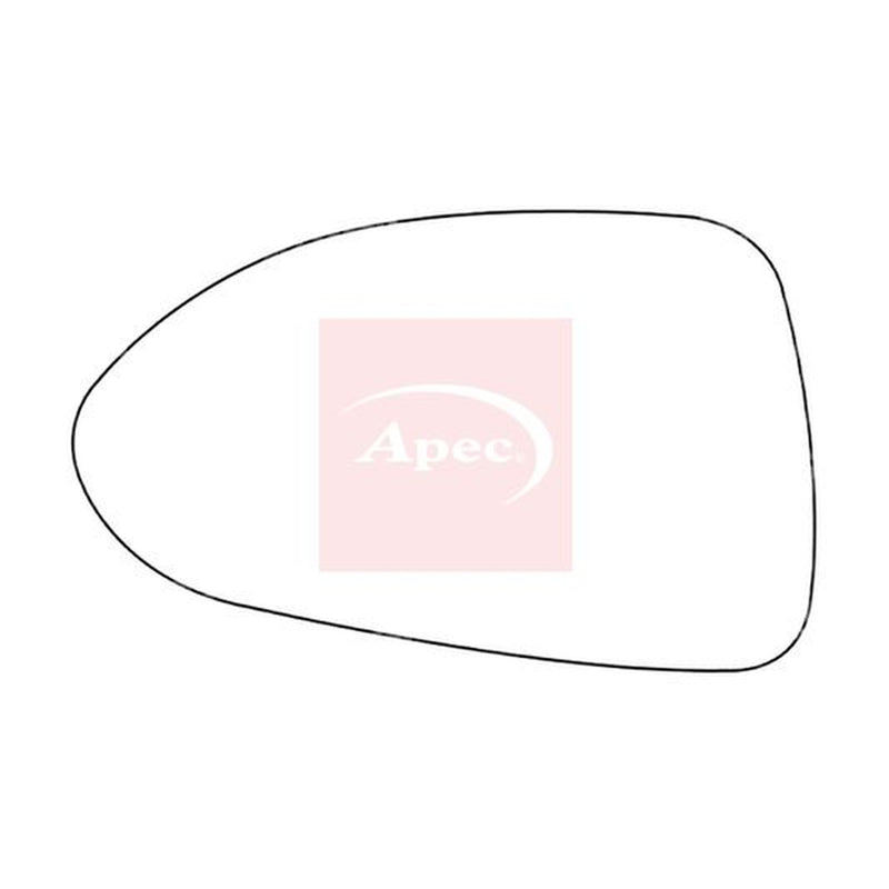 Apec Exterior Wing Mirror Glass Left fits Opel Corsa D 2006-2014