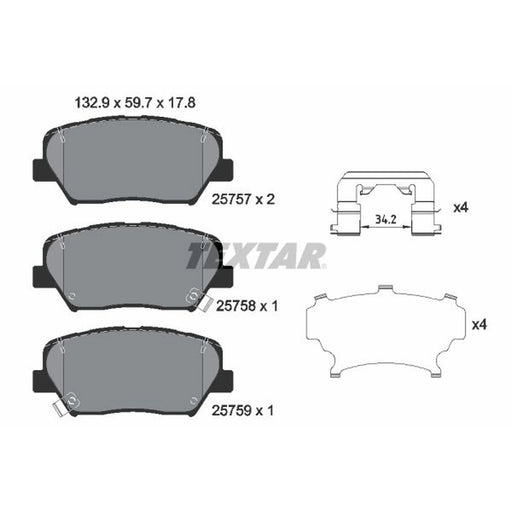 Textar Front Brake Pad Set 2575701