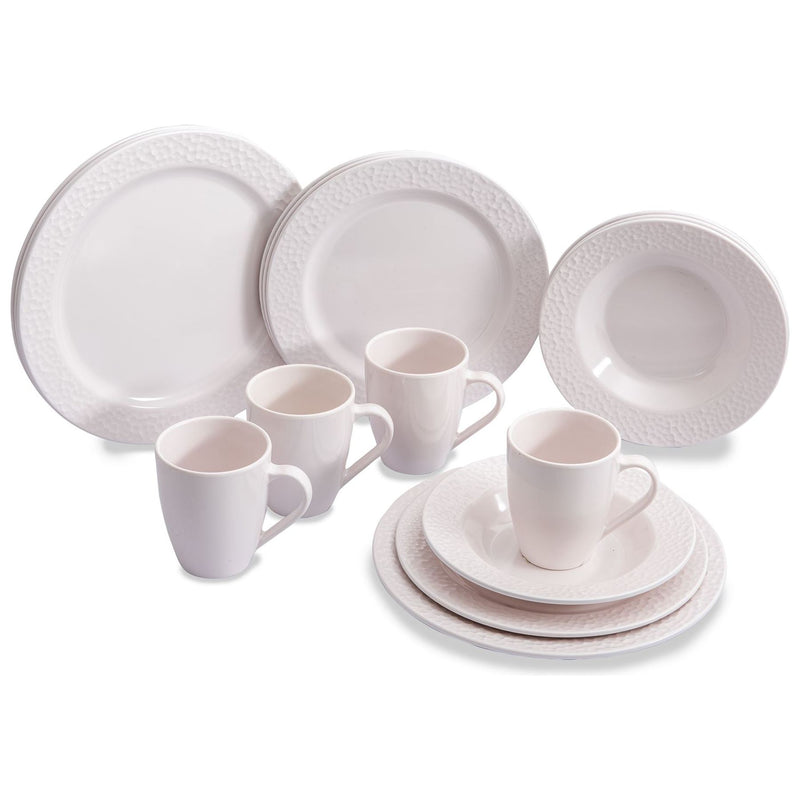 16 Piece high quality dining set in whistful white K2032 Quest - Dynamic Drive