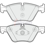 Fahren Front Brake Vented Discs & Pads fits BMW 5 2009-2017